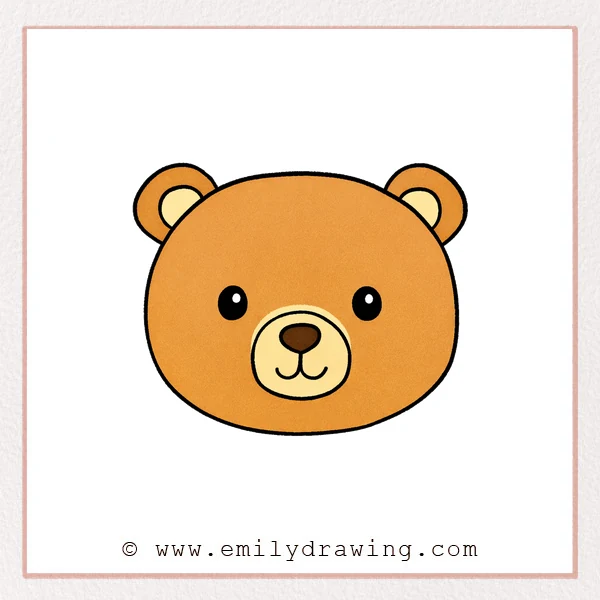 Preview of Bear Face drawing